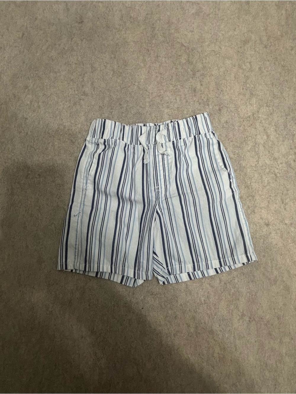 Freestyle Revolution White and Blue Striped Boys Flat Front Shorts